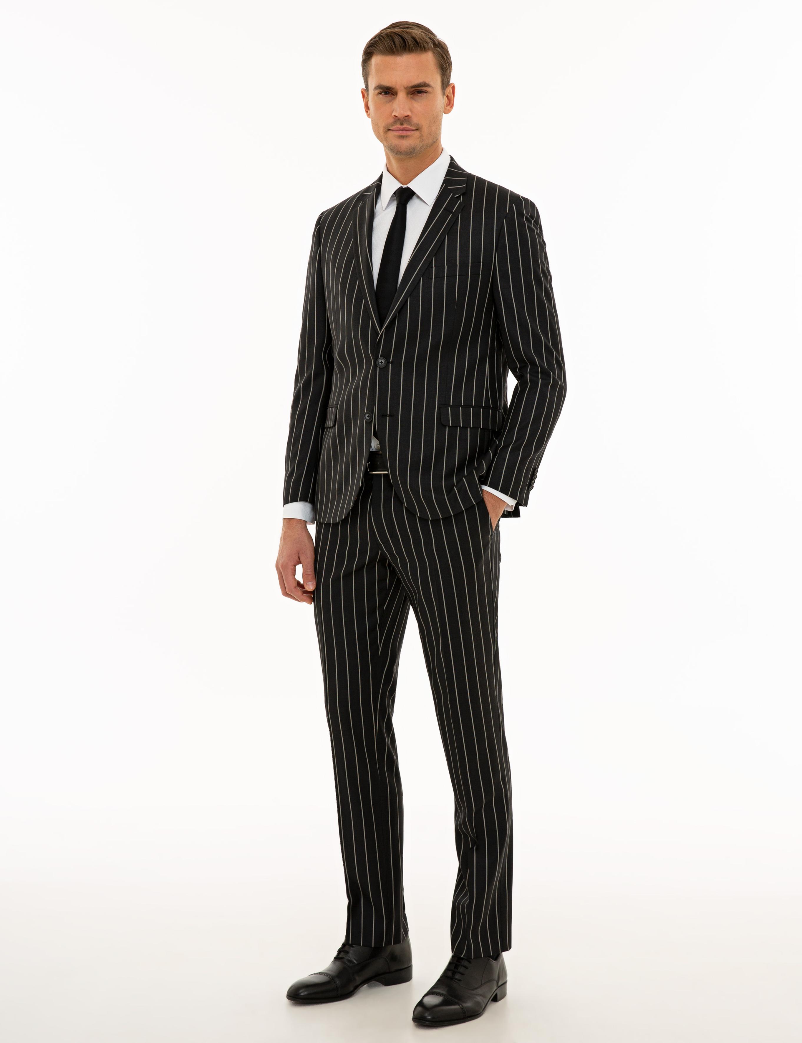 Füme Slim Fit Takım Elbise