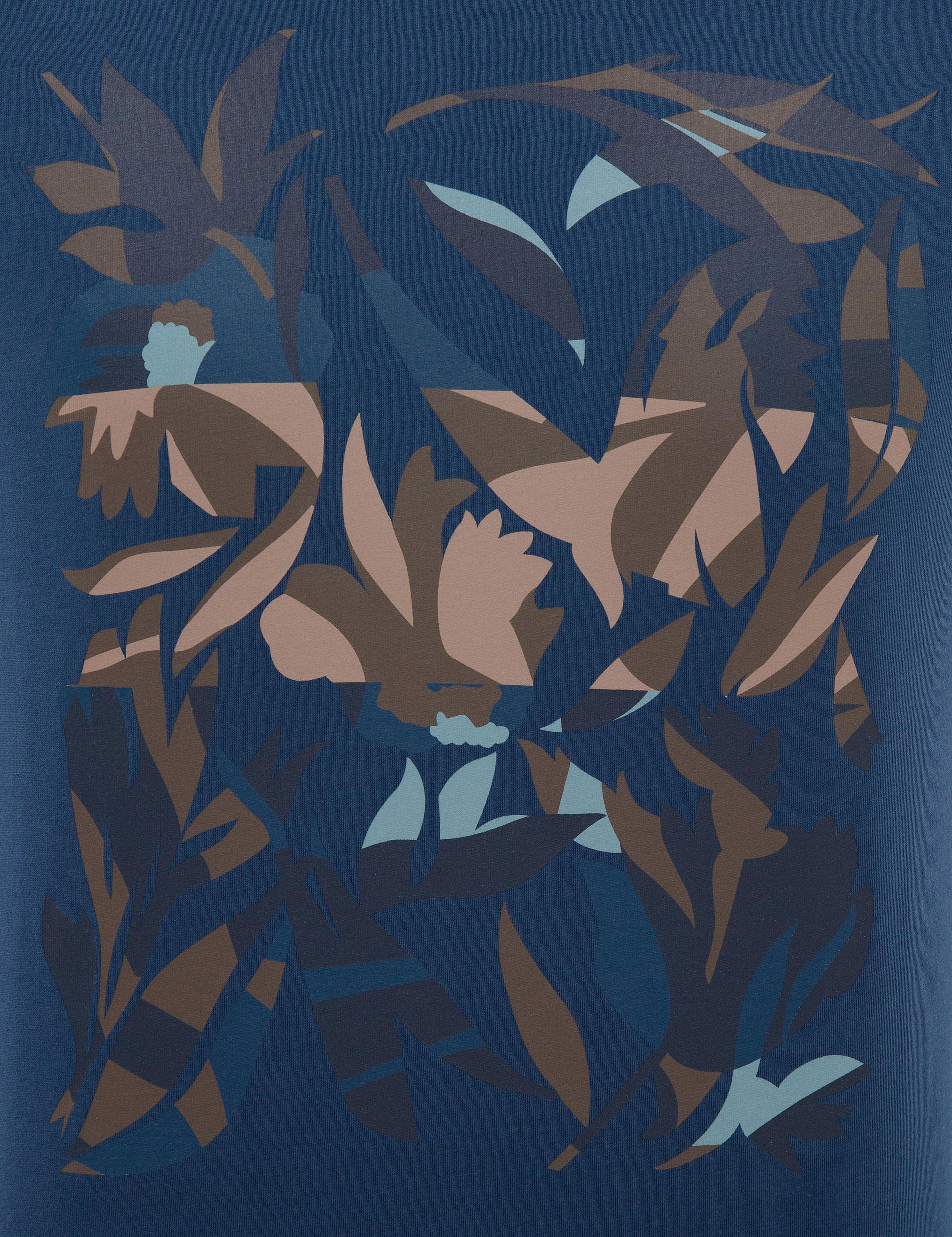 Mavi Slim Fit Bisiklet Yaka T-Shirt