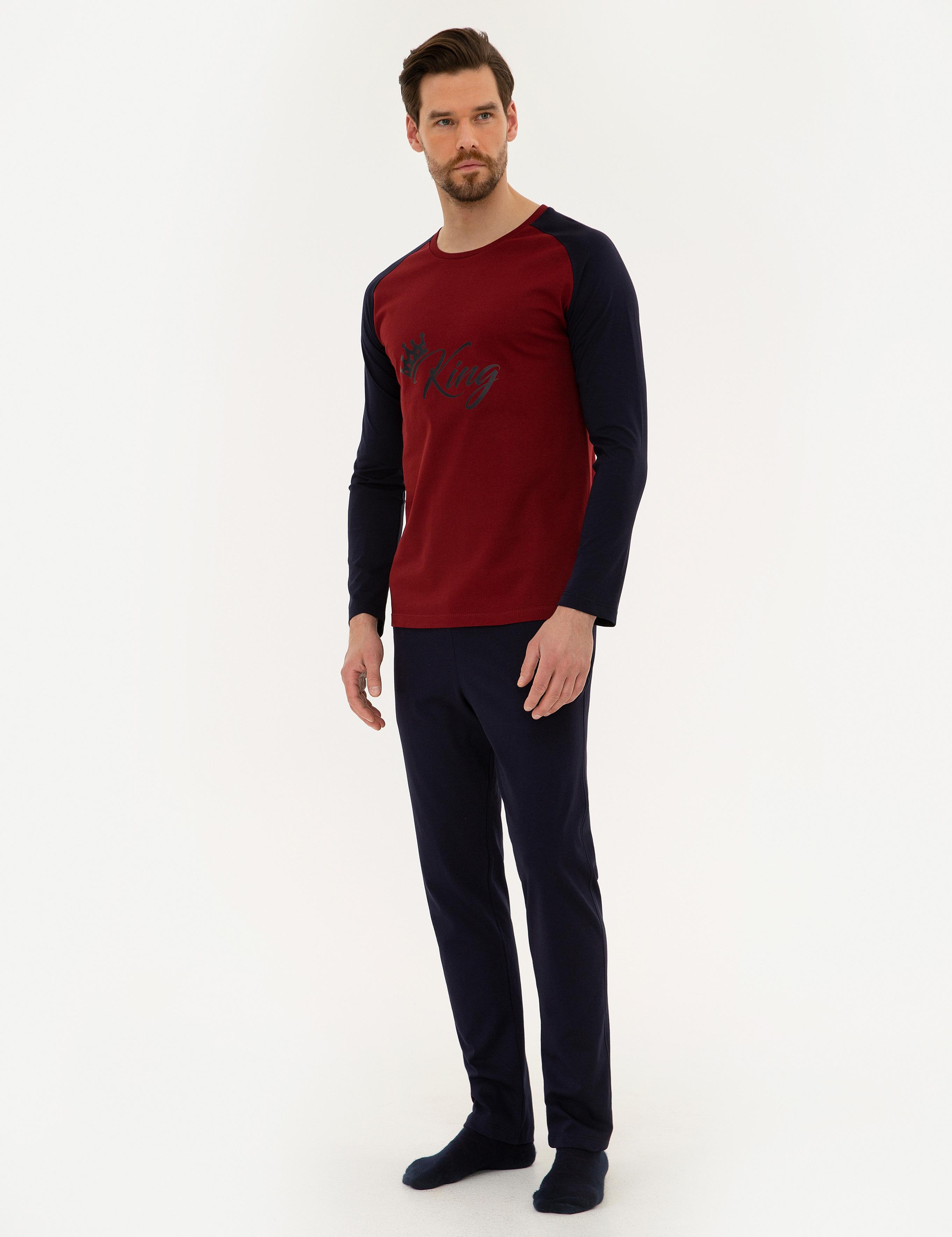 Bordo Pijama Takımı