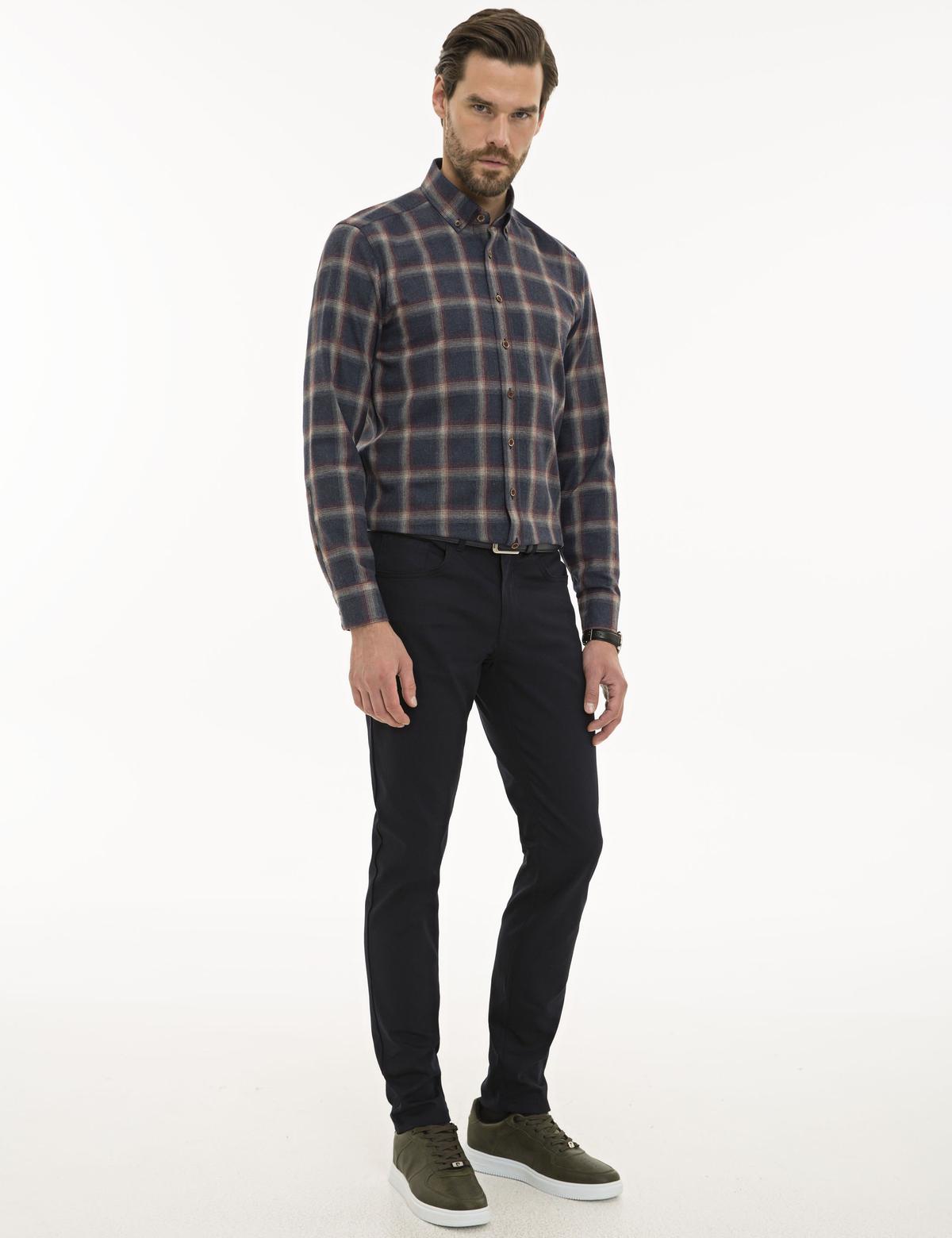 Lacivert Slim Fit Chino Pantolon - 50230401050