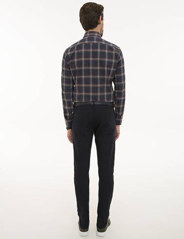 Lacivert Slim Fit Chino Pantolon