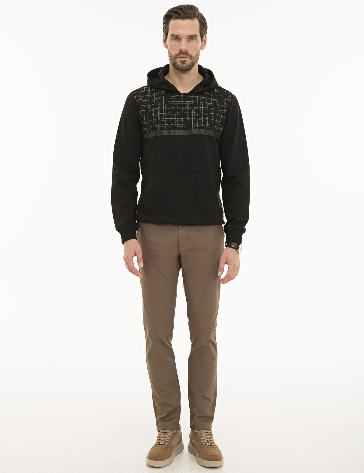 Siyah Regular Fit Sweatshirt - 50231607004