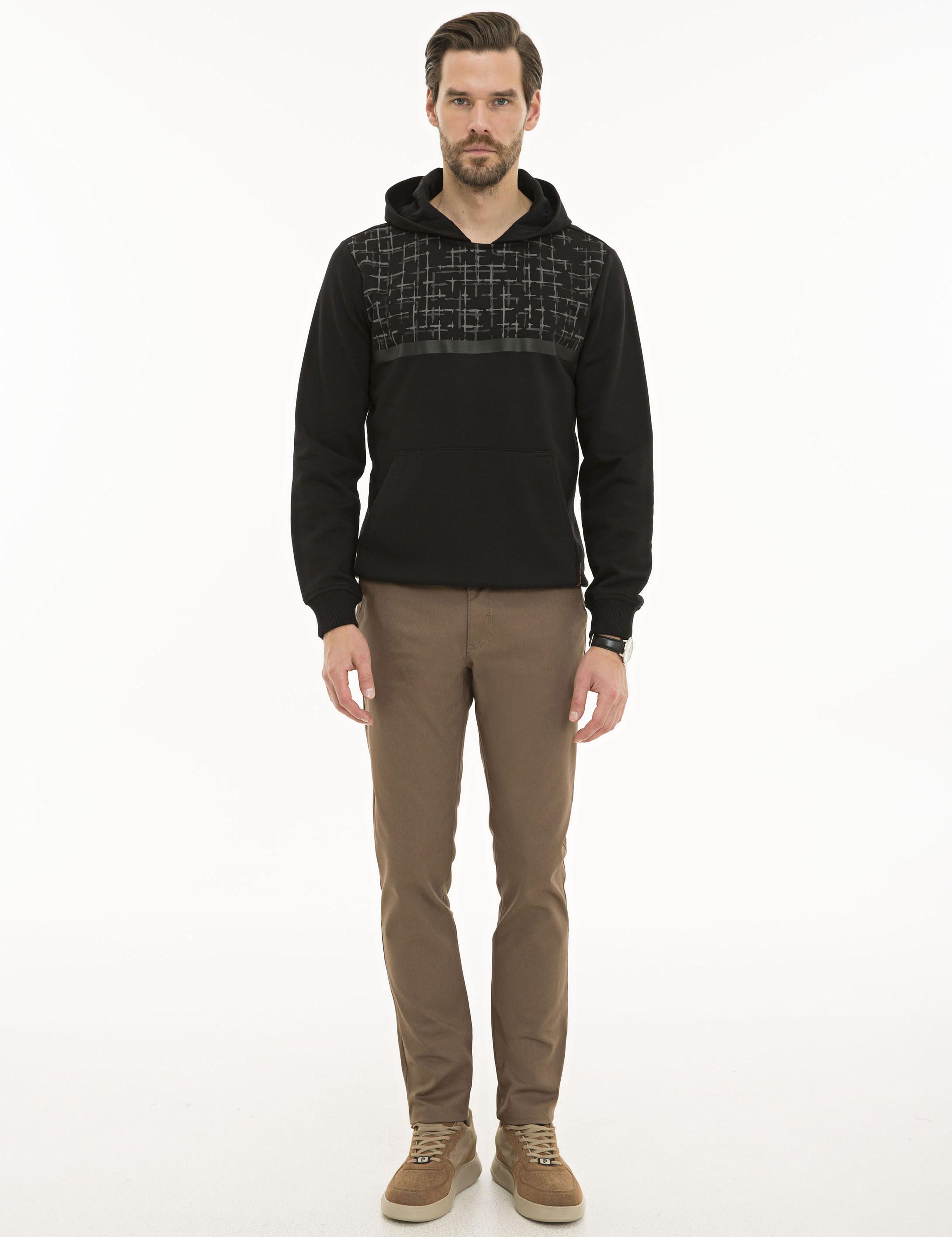 Siyah Regular Fit Sweatshirt