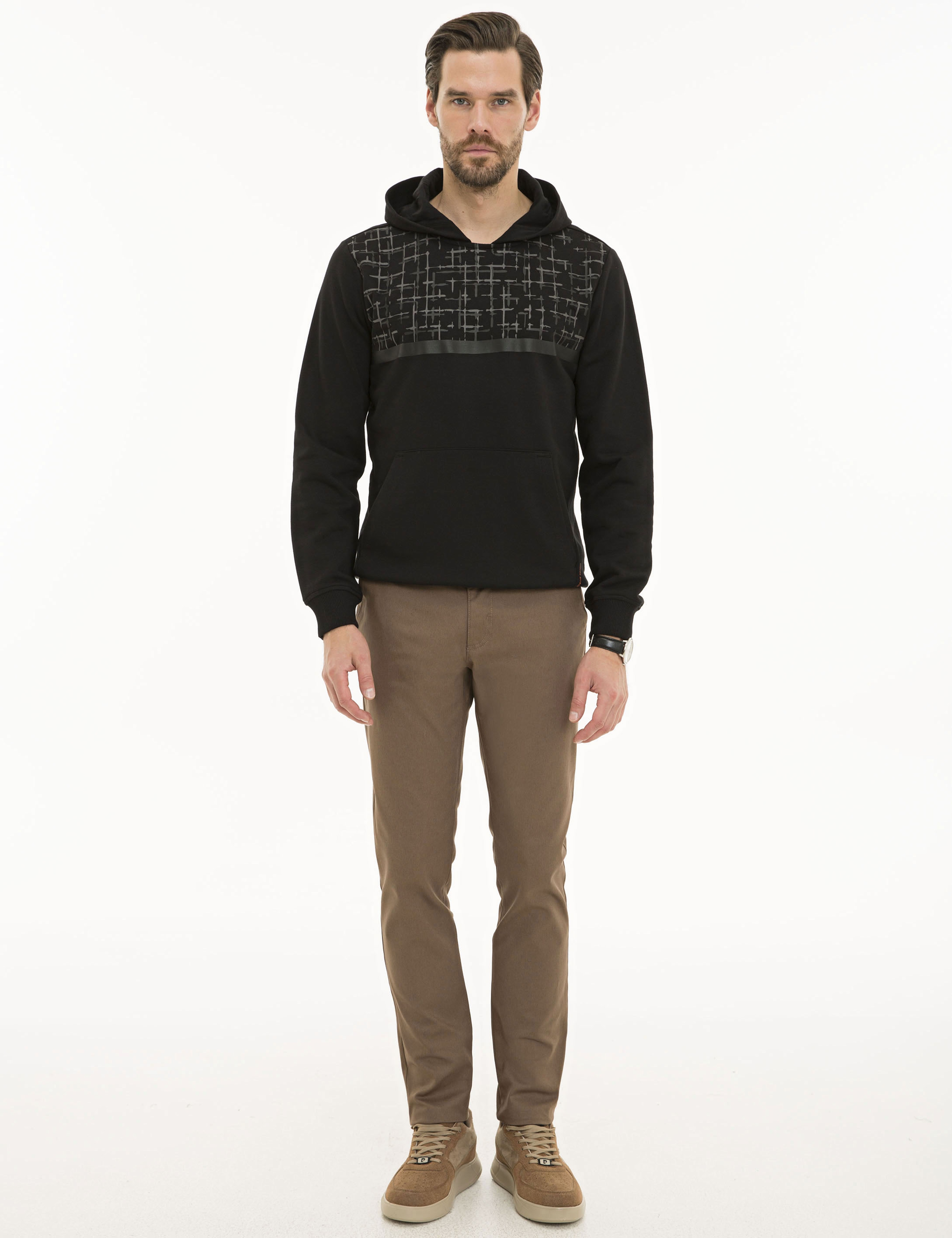 Siyah Regular Fit Sweatshirt - Image 5
