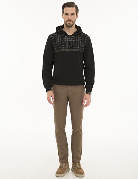 Siyah Regular Fit Sweatshirt - 50231607004