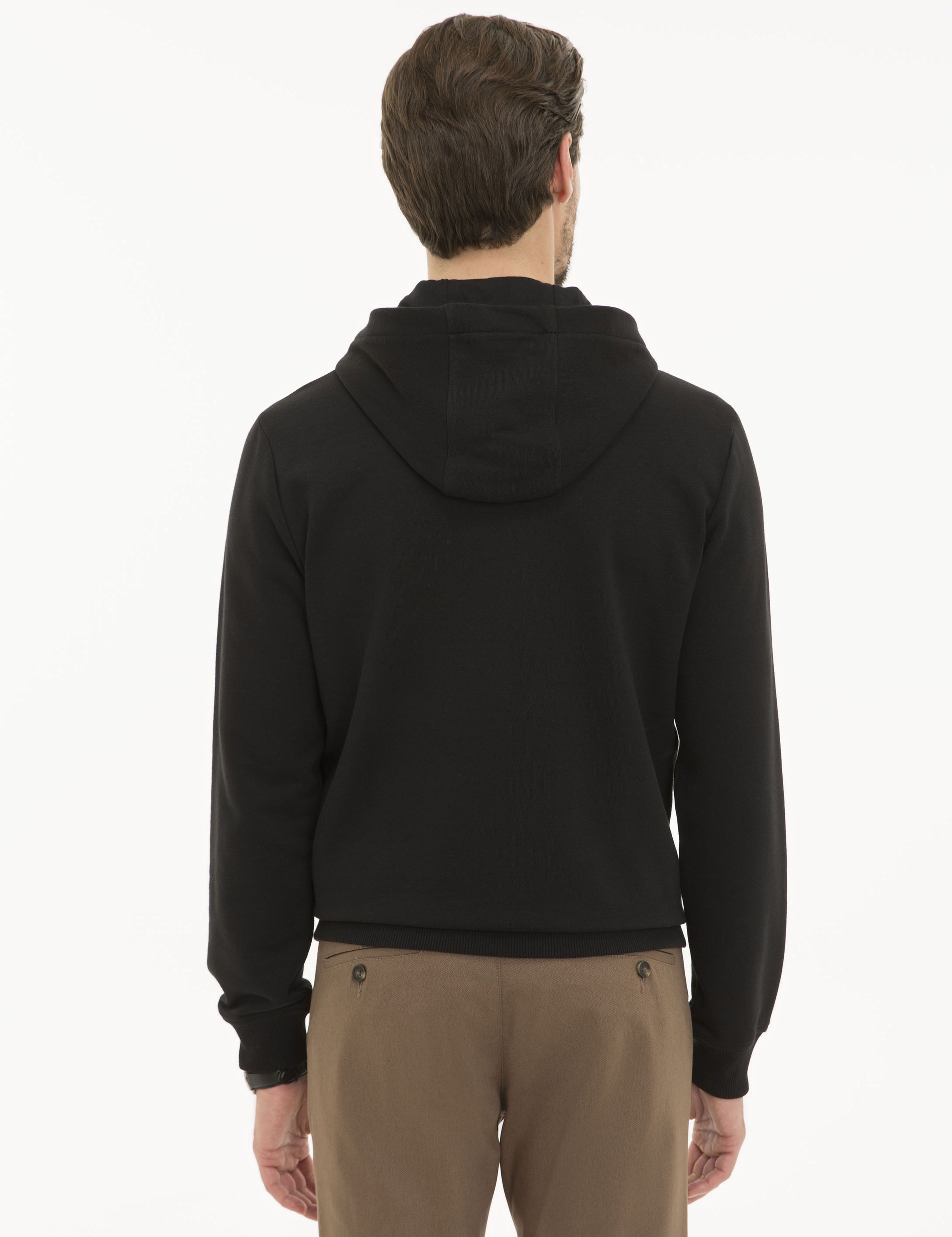 Siyah Regular Fit Sweatshirt - Image 4