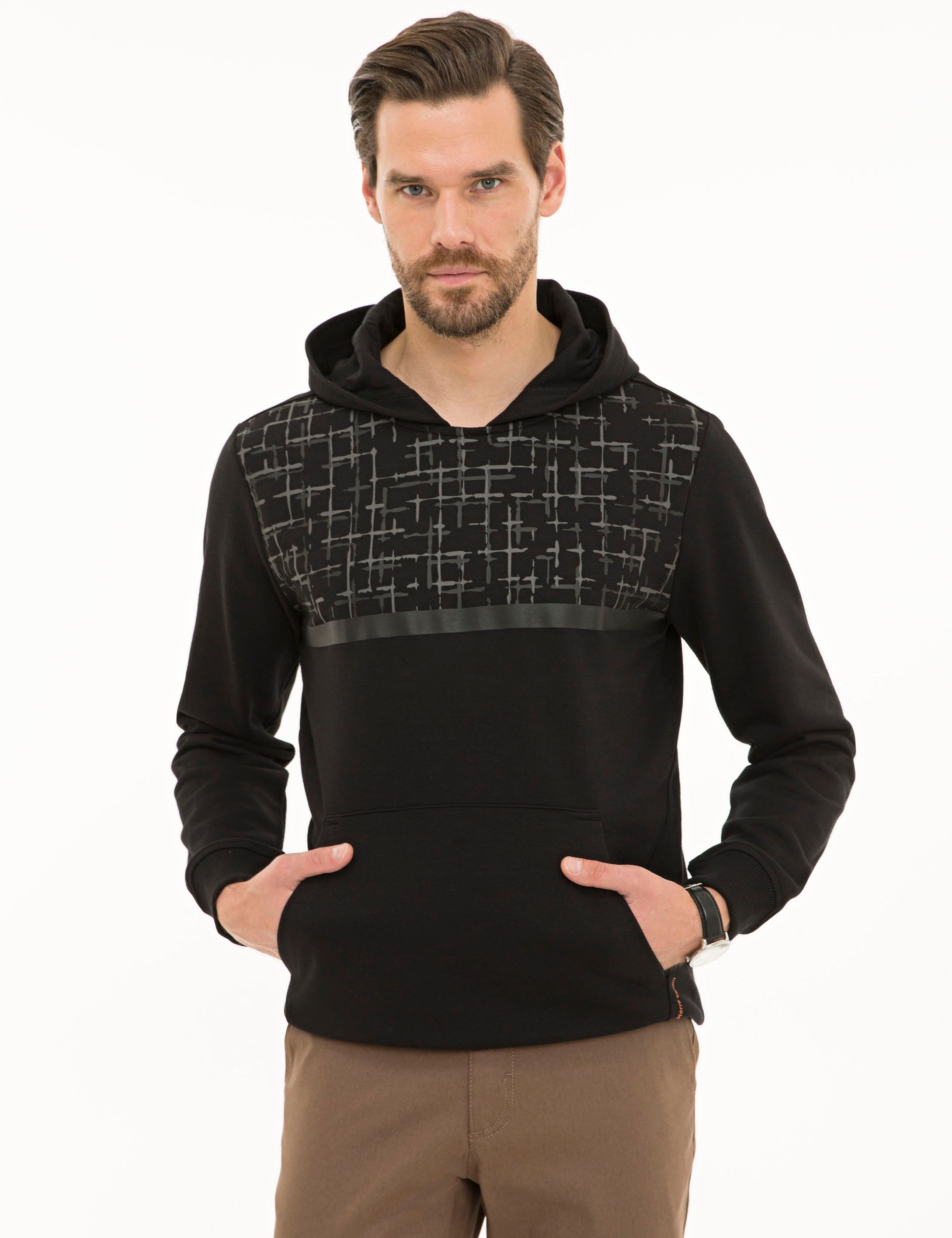 Siyah Regular Fit Sweatshirt