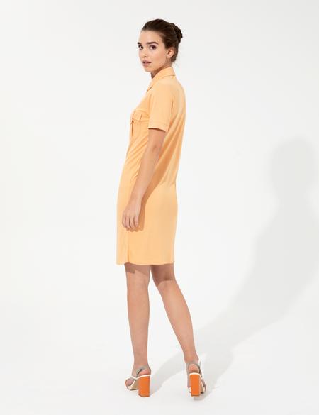 Turuncu Polo Yaka Elbise - 50250964018