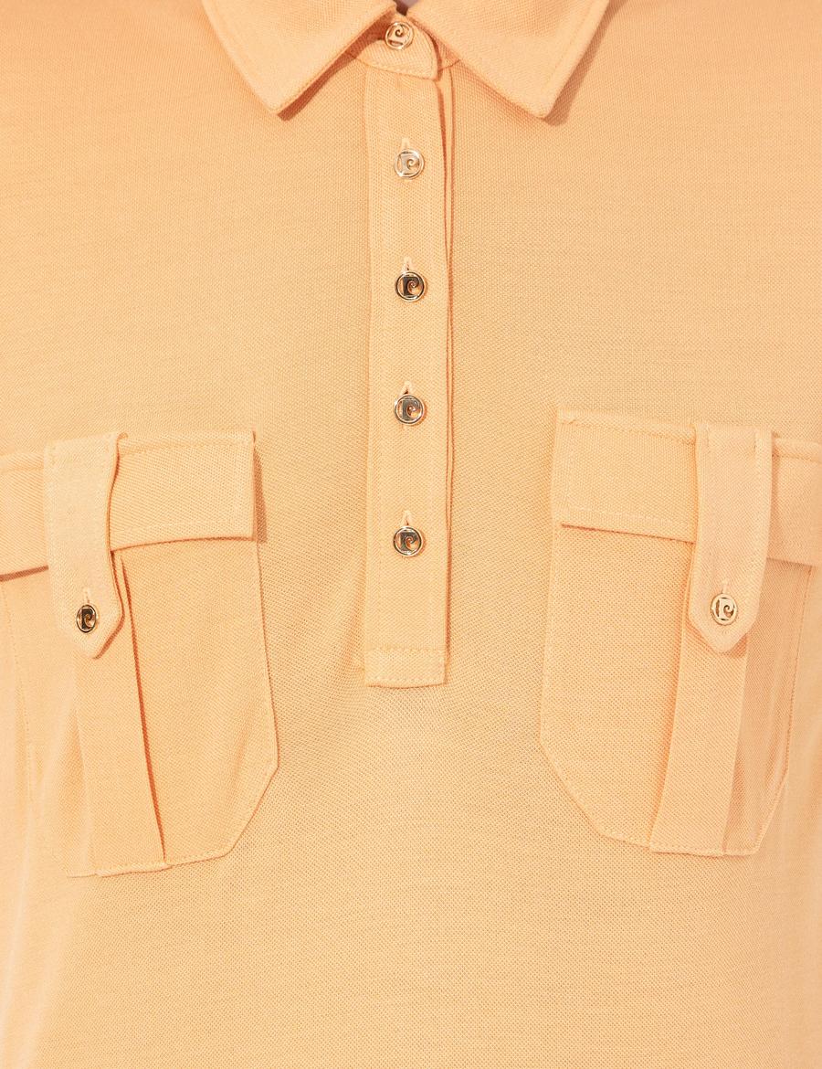 Turuncu Polo Yaka Elbise