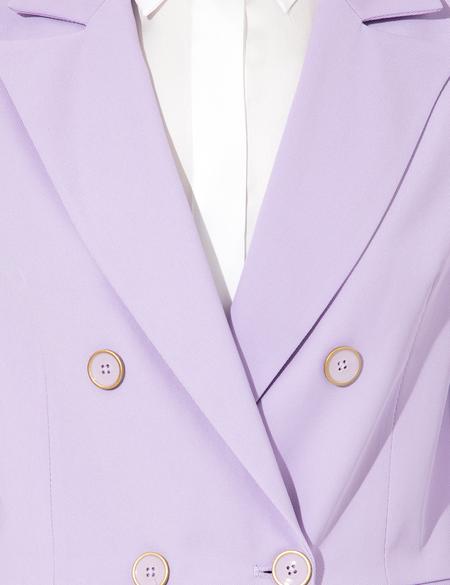 Lila Kruvaze Ceket - 50246752041