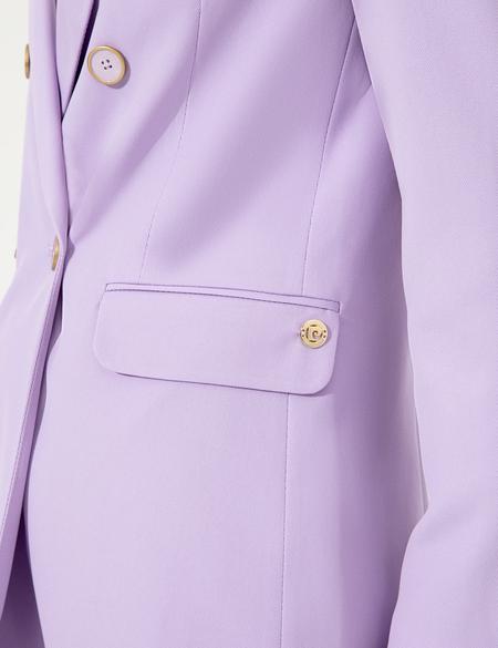 Lila Kruvaze Ceket - 50246752041