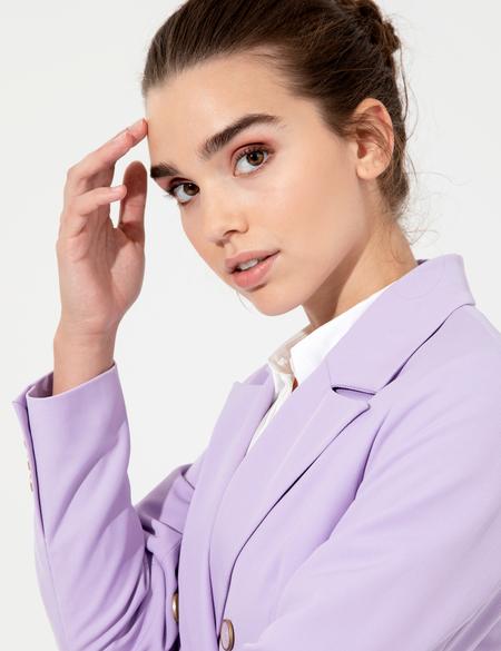 Lila Kruvaze Ceket - 50246752041