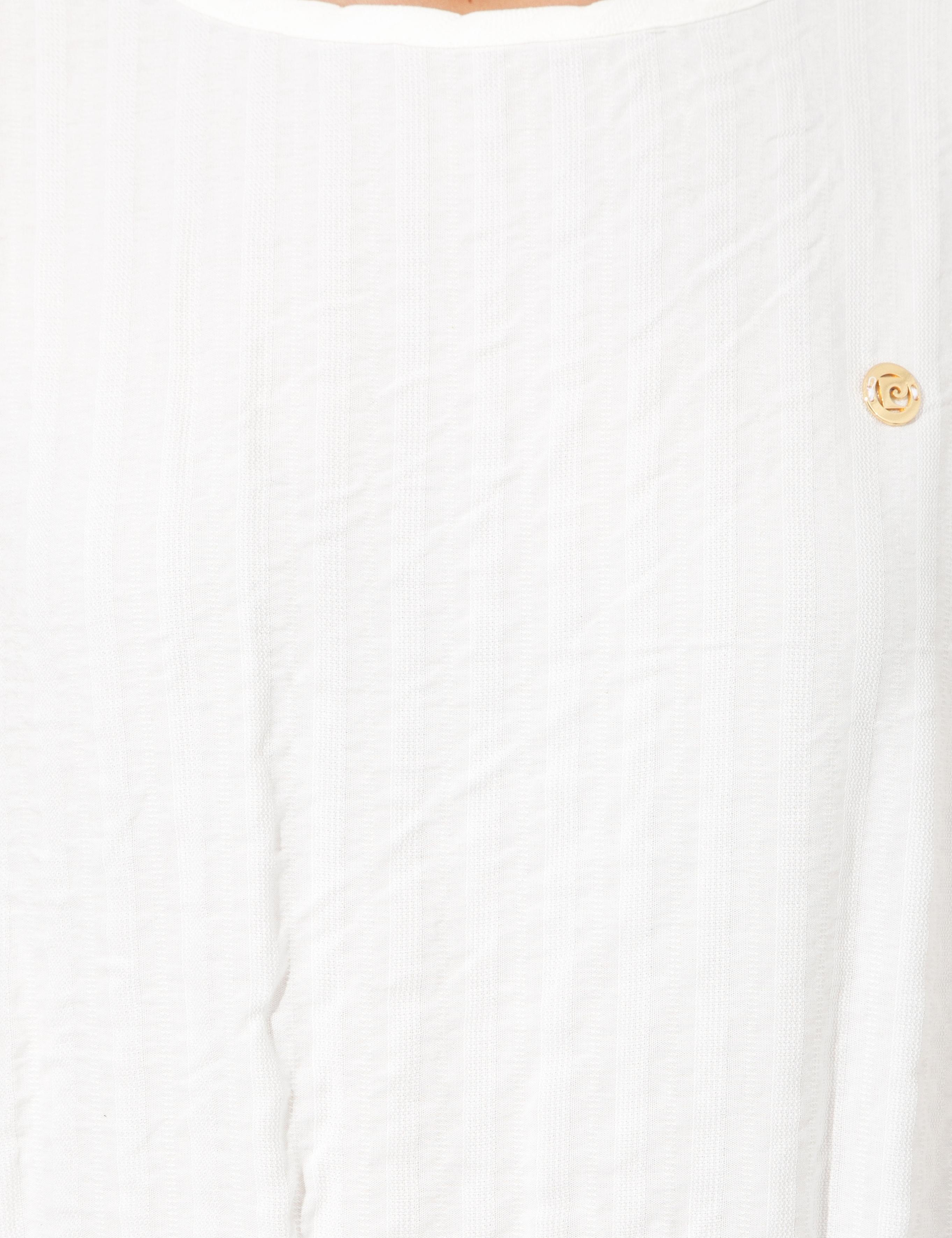 Beyaz Crop Top Kısa Kollu Bluz