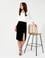 Siyah Yırtmaç Detaylı Etek