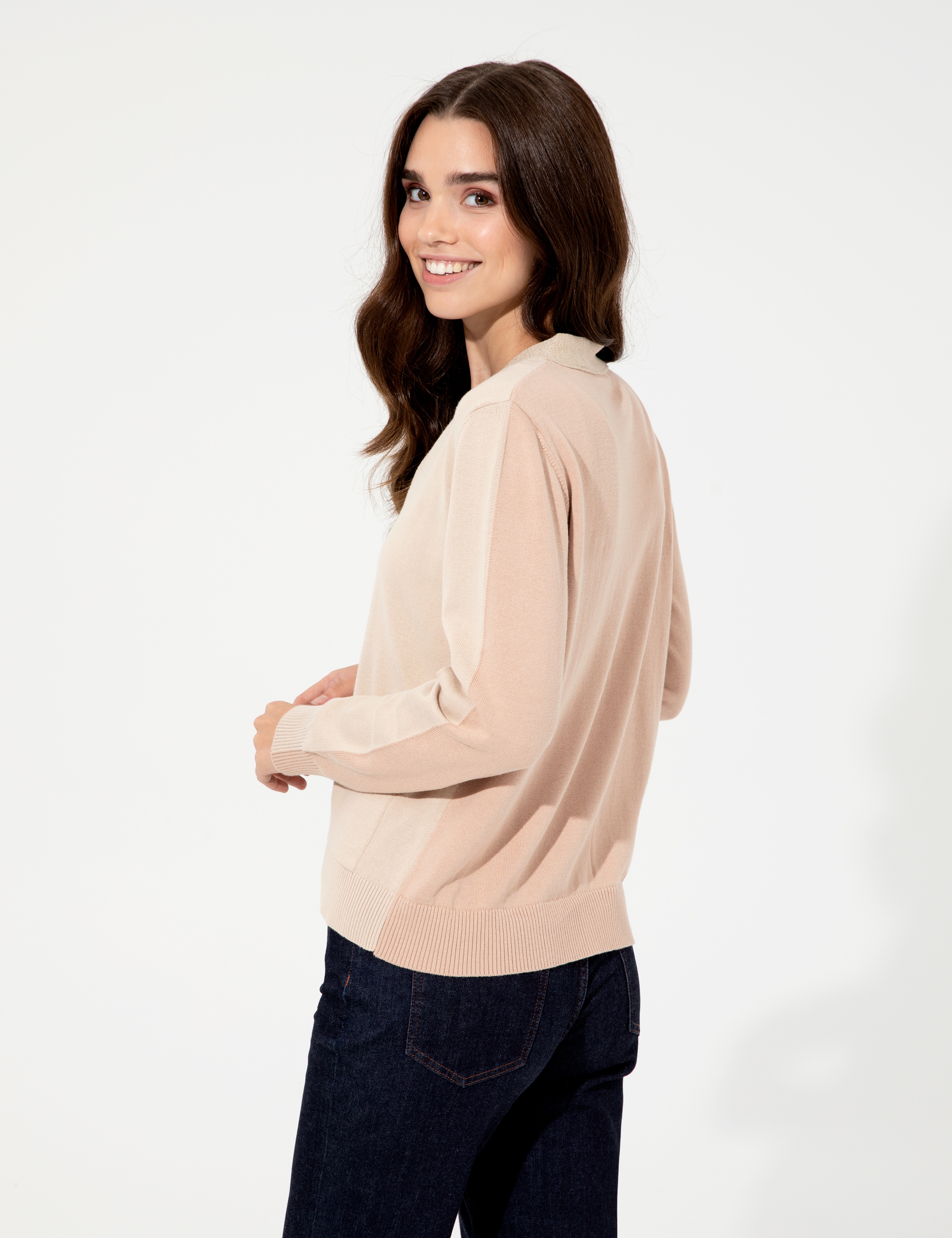 Bej Regular Fit Triko Hırka