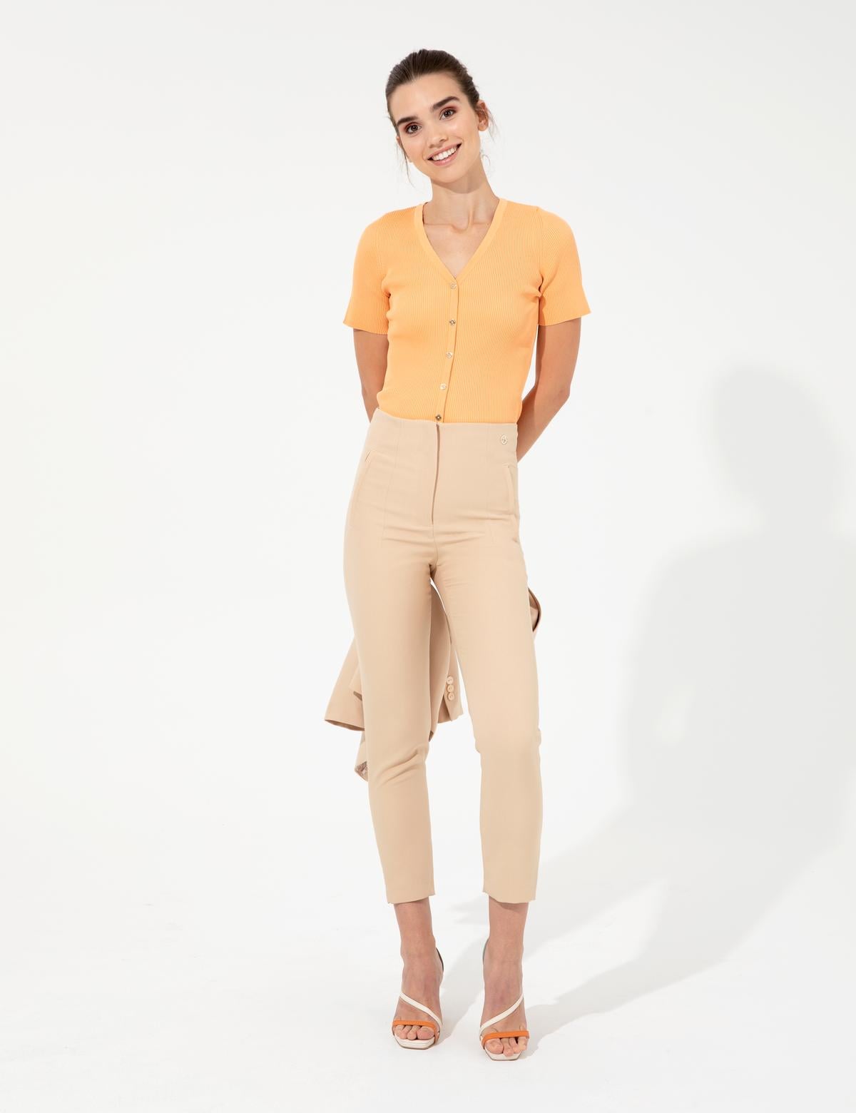 Turuncu Ex. Slim Fit Kazak - 50246826004