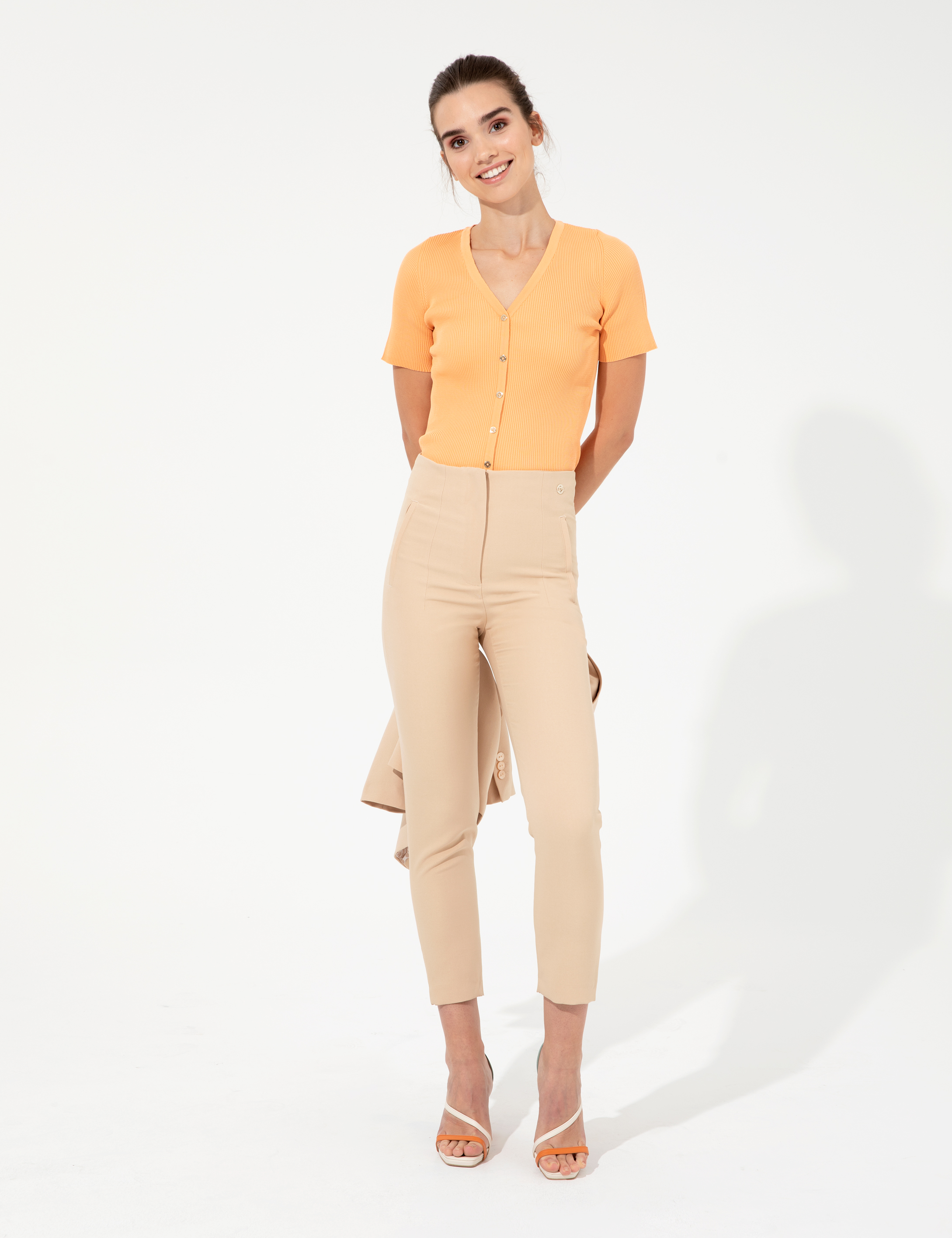 Turuncu Ex. Slim Fit Kazak - Image 4