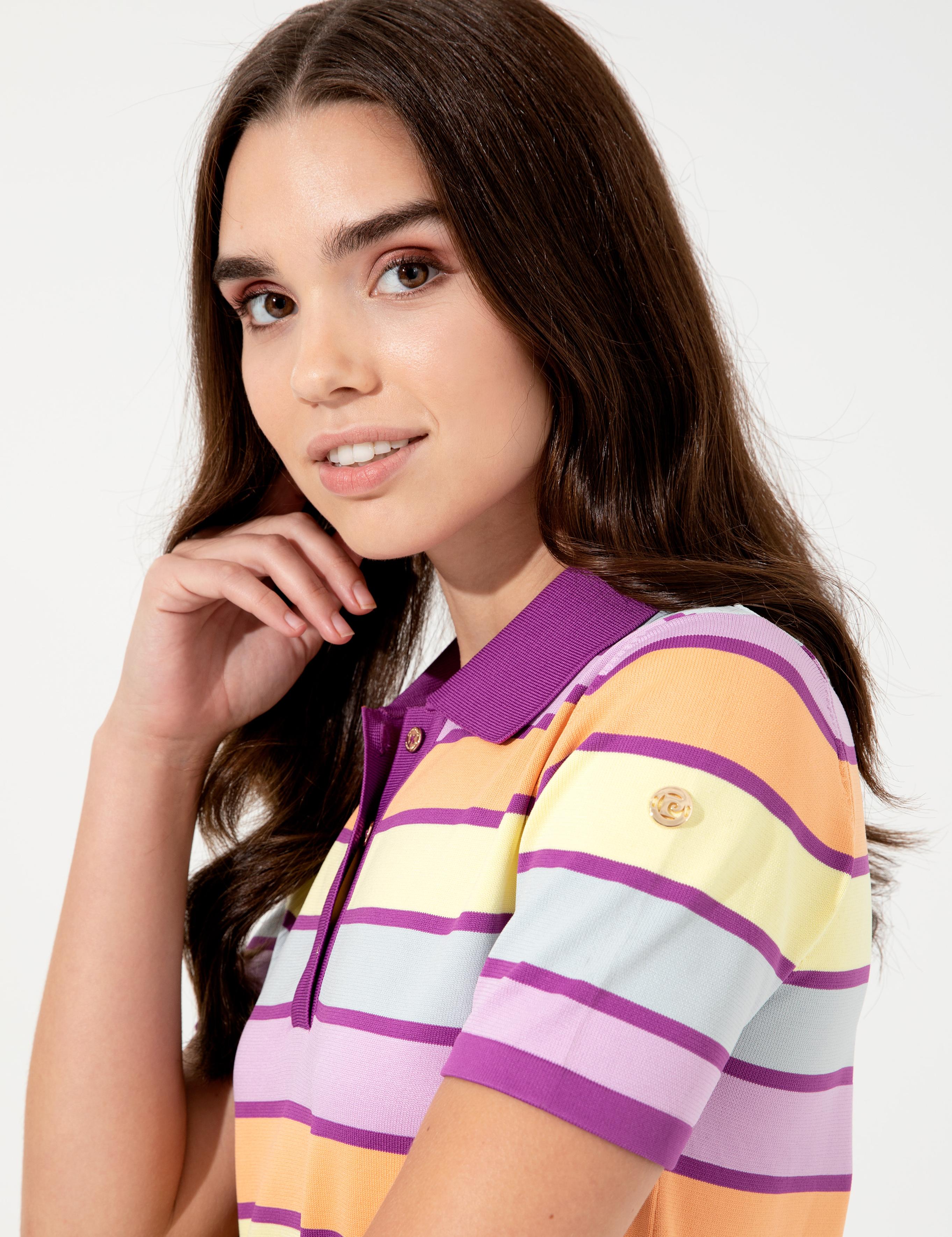 Çok Renkli Slim Fit Polo Yaka Elbise