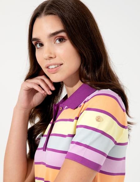 Çok Renkli Slim Fit Polo Yaka Elbise - 50249584023