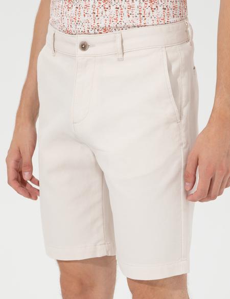 Ekru Slim Fit Bermuda Şort - 50258677022