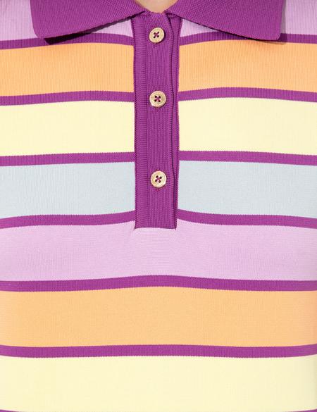 Çok Renkli Slim Fit Polo Yaka Elbise - 50249584023