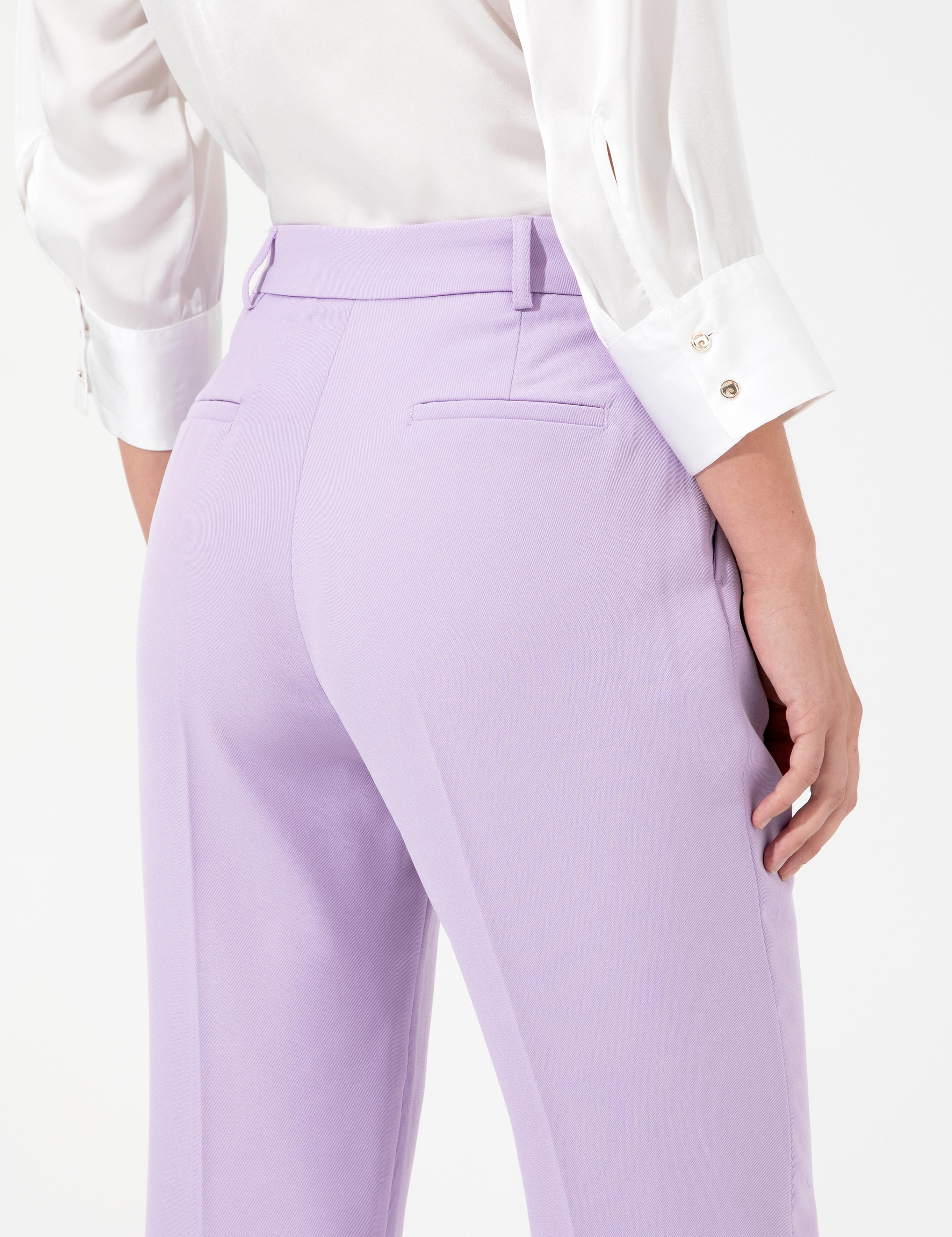 Lila Cropped Kumaş Pantolon