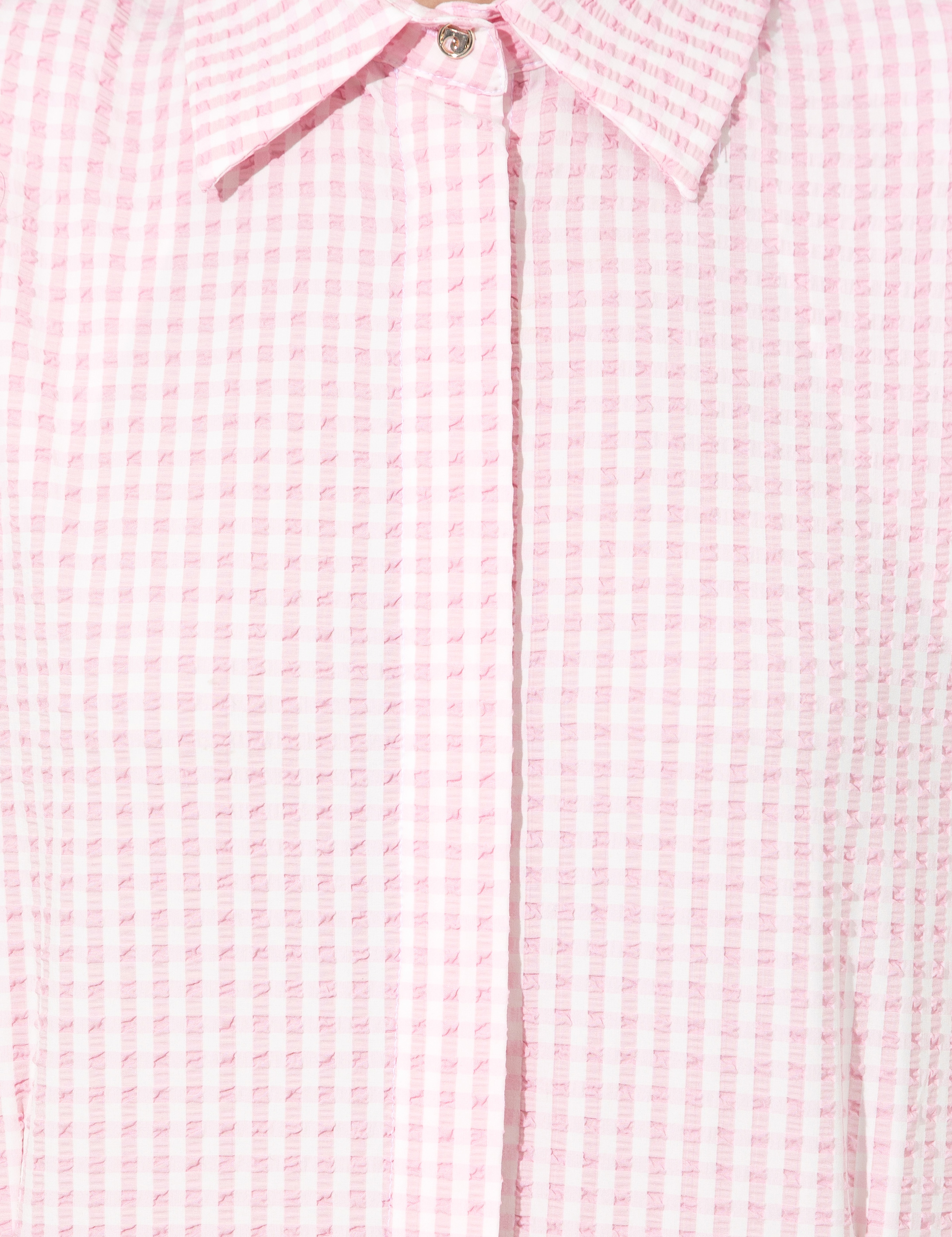 Lila  Crop Top Kolsuz Gömlek - Image 6