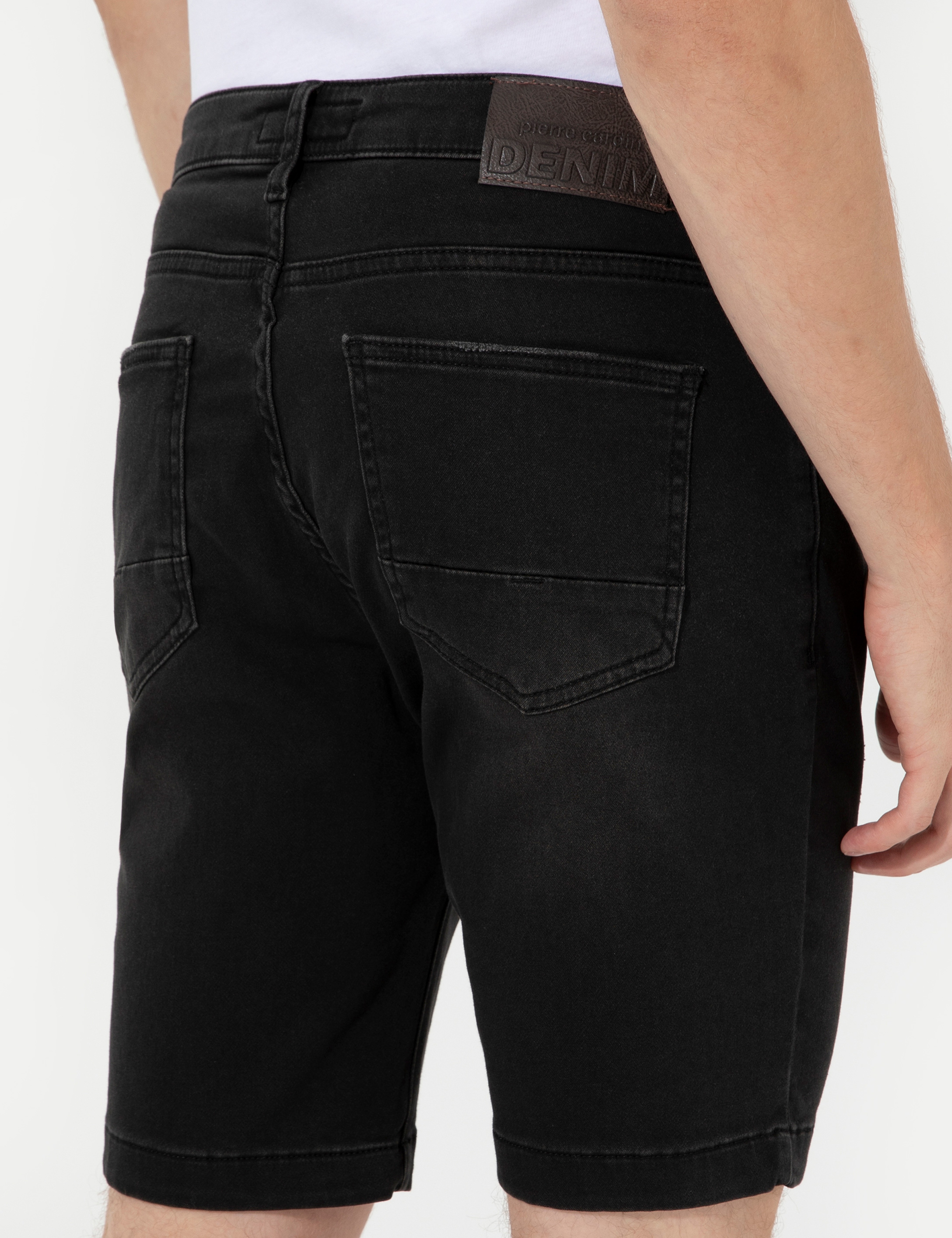 Antrasit Slim Fit Jean Şort - Image 7