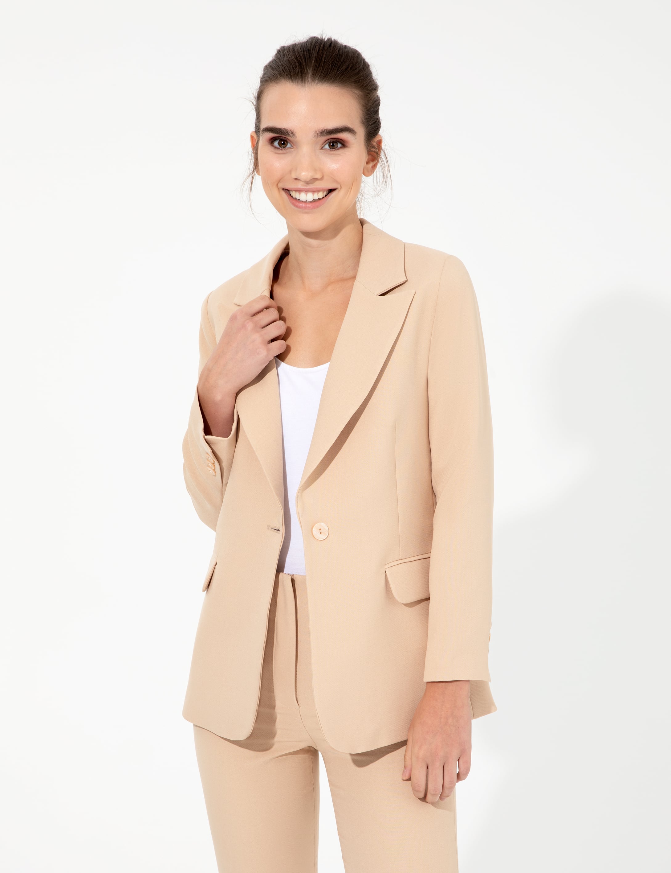 Ekru Blazer Ceket - Image 3