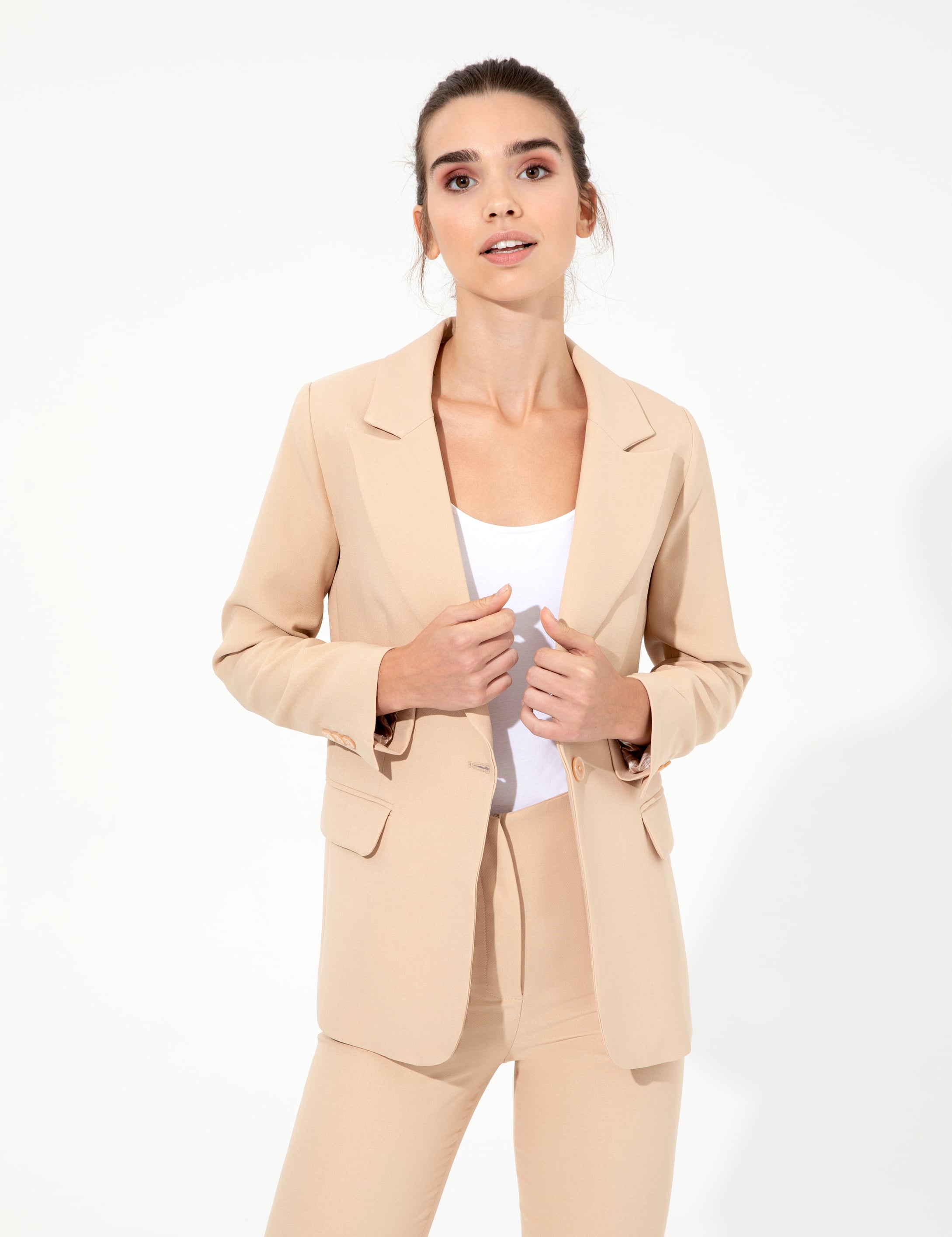 Ekru Blazer Ceket