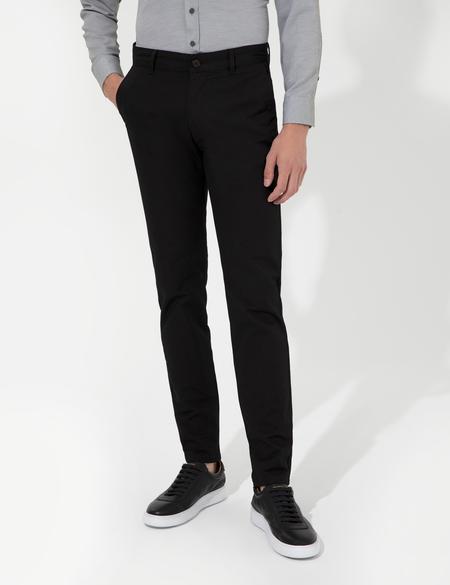 Siyah Slim Fit Kanvas Pantolon - 50259228146
