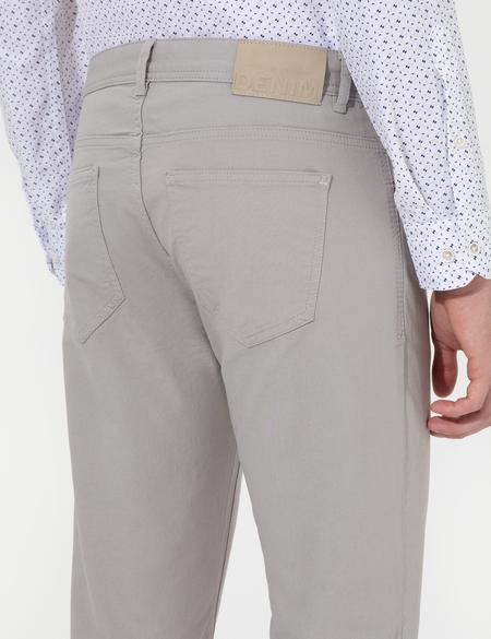 Açık Gri Slim Fit Kanvas Pantolon - 50251460039