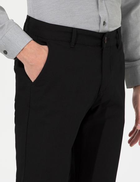 Siyah Slim Fit Kanvas Pantolon - 50259228146