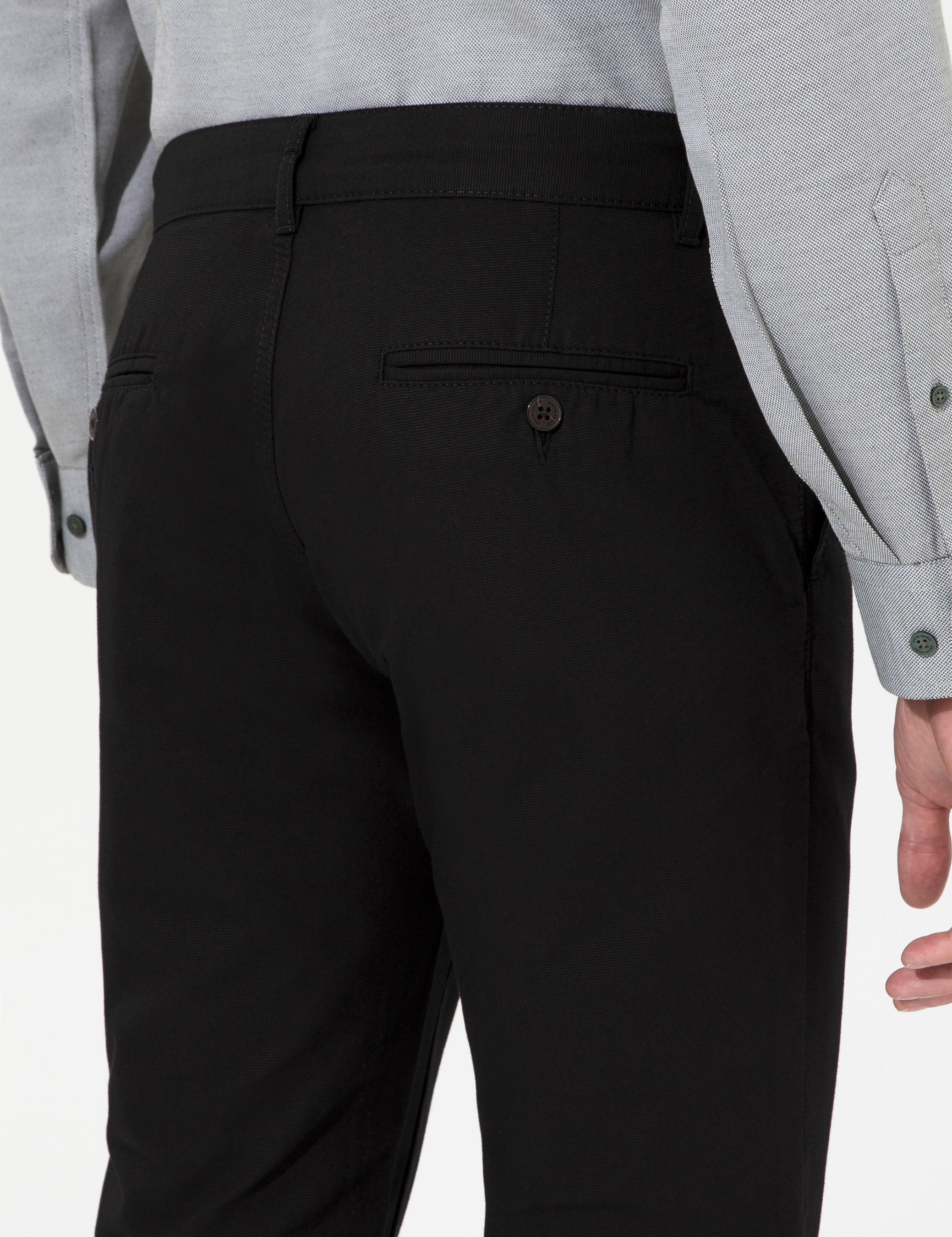 Siyah Slim Fit Kanvas Pantolon