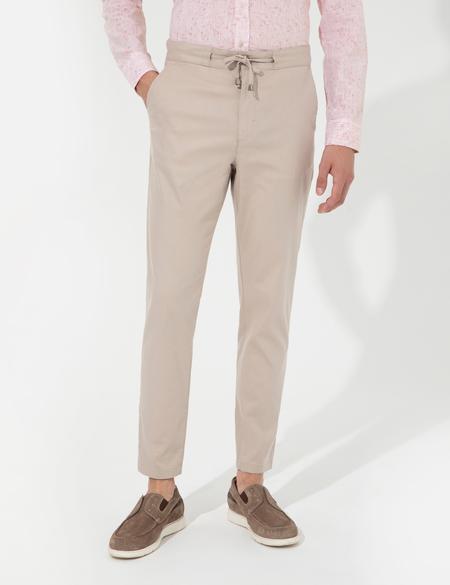 Bej Carrot Fit Kanvas Pantolon - 50251522086