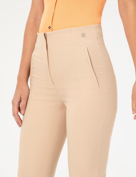 Ekru Carrot Fit Kumaş Pantolon - 50247474014