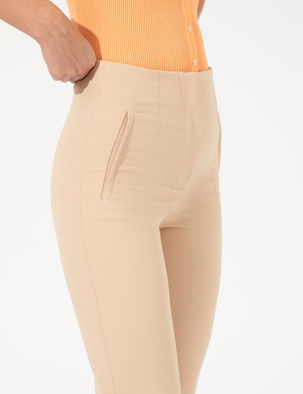 Ekru Carrot Fit Kumaş Pantolon - 50247474014