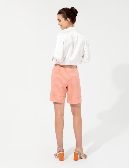 Turuncu Keten Karışımlı Şort - 50247232002
