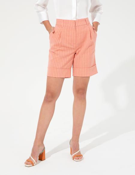 Turuncu Keten Karışımlı Şort - 50247232002