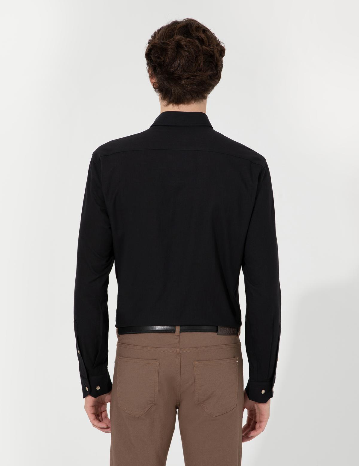 Siyah Slim Fit Gömlek - 50247542143