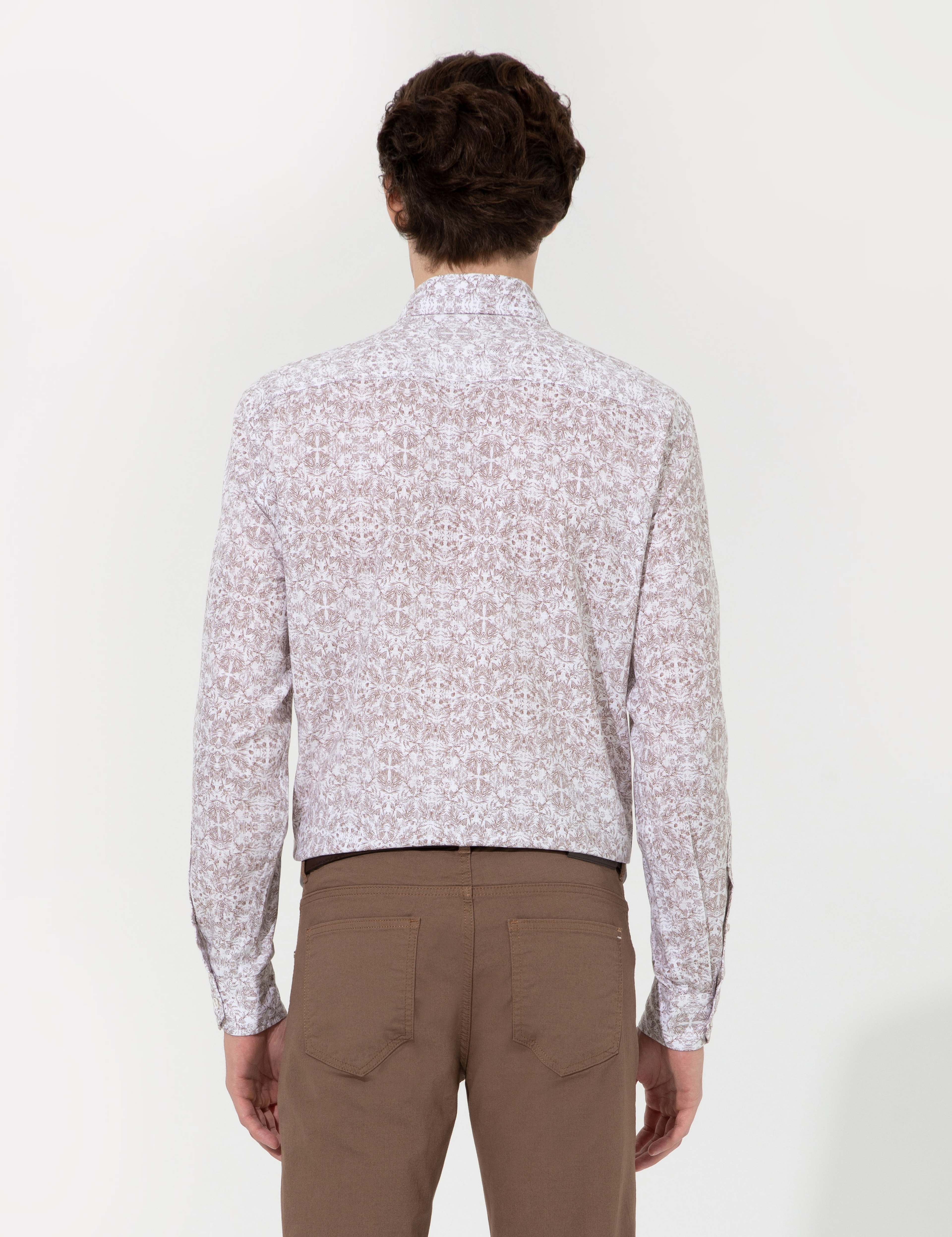 Açık Kahverengi Slim Fit Kanvas Pantolon - Image 4