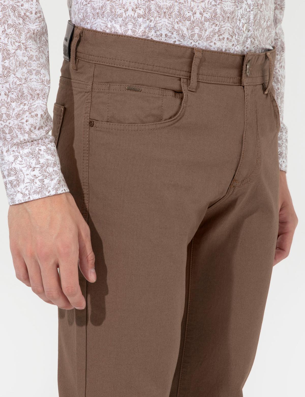 Açık Kahverengi Slim Fit Kanvas Pantolon - 50251460079