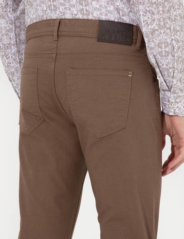 Açık Kahverengi Slim Fit Kanvas Pantolon