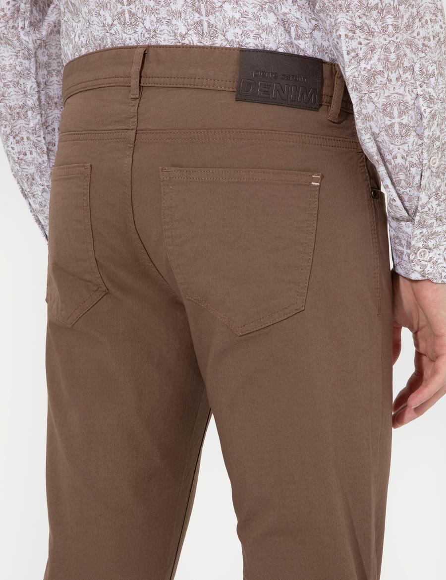 Açık Kahverengi Slim Fit Kanvas Pantolon