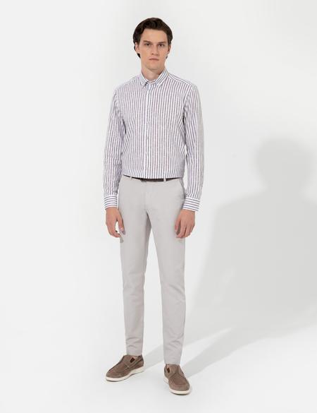 Gri Slim Fit Chino Pantolon - 50259228027
