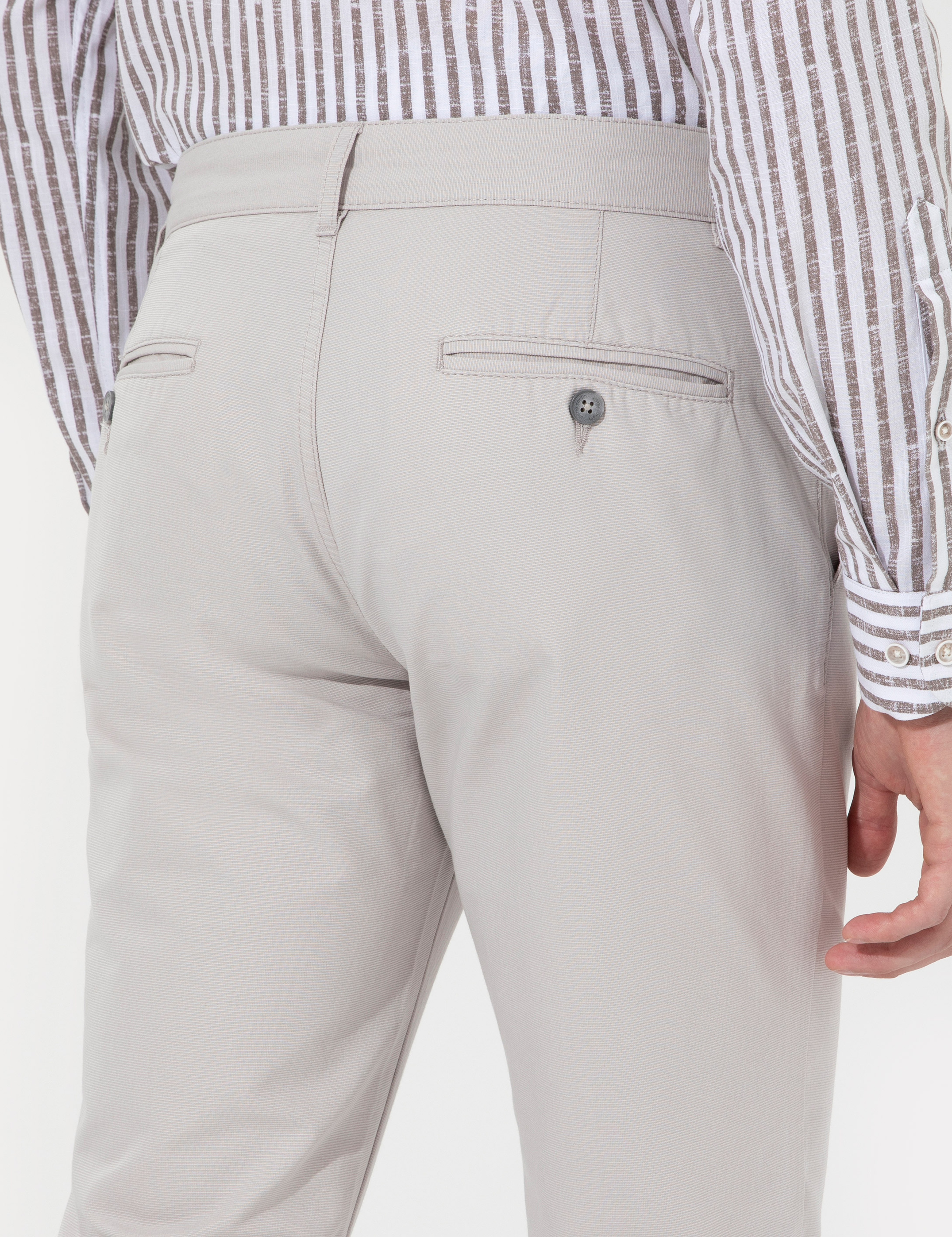 Gri Slim Fit Chino Pantolon - Image 7