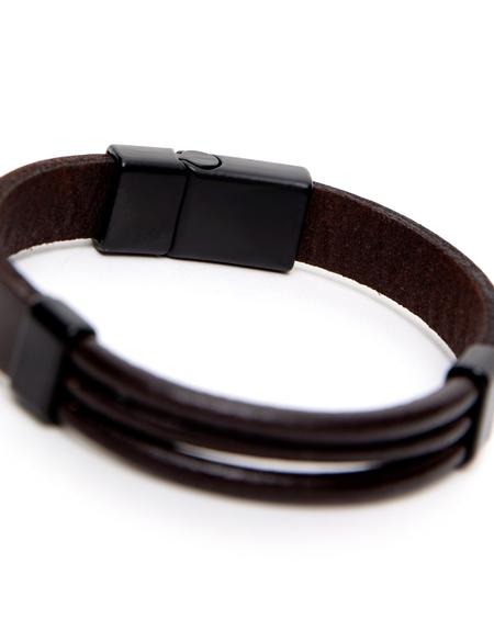 Kahverengi Deri Bileklik - 50261689001