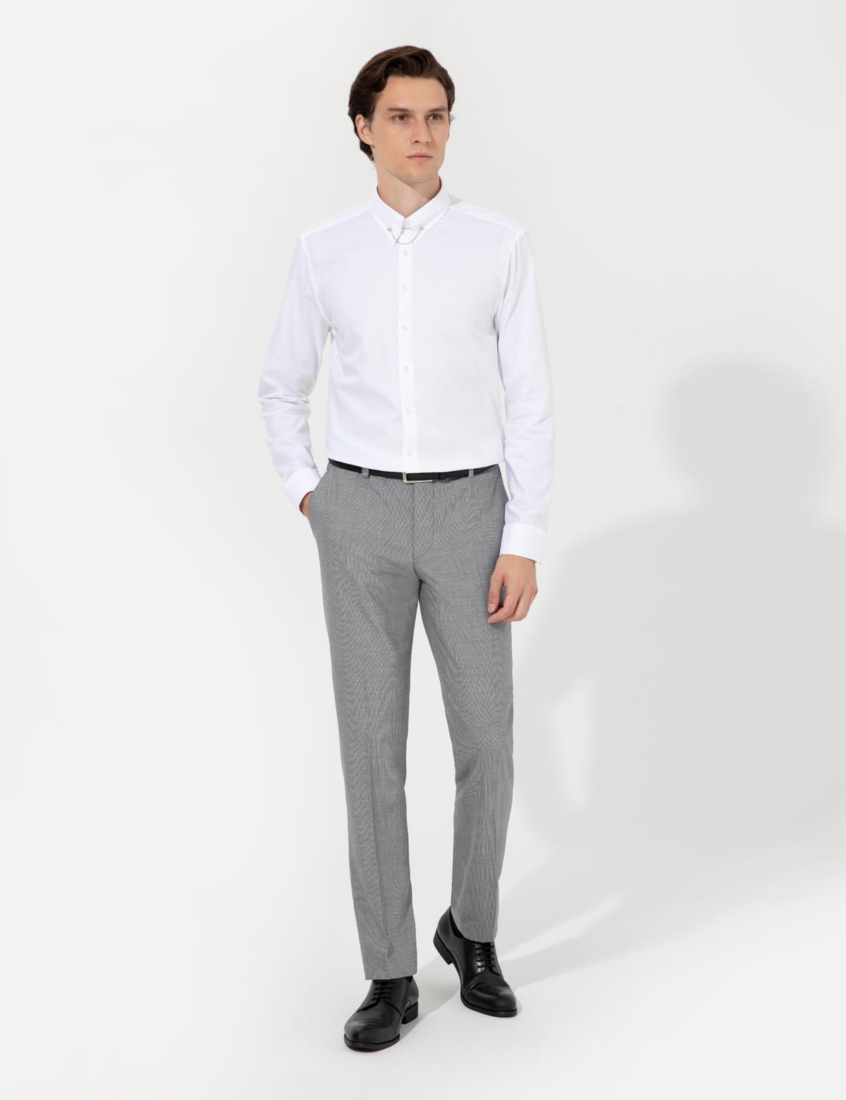 Beyaz Slim Fit Smokin Gömlek - 50251106008