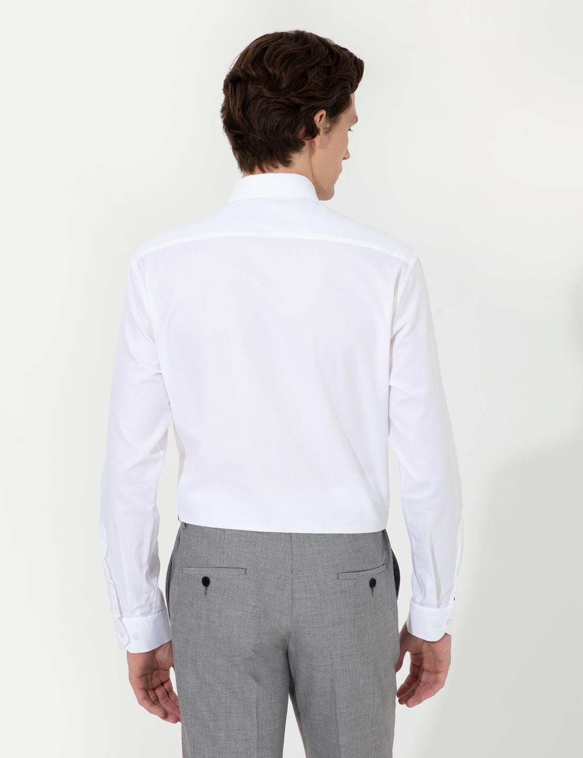 Beyaz Slim Fit Smokin Gömlek - 50251106008