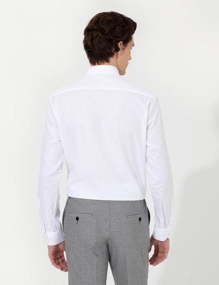 Beyaz Slim Fit Smokin Gömlek - 50251106008